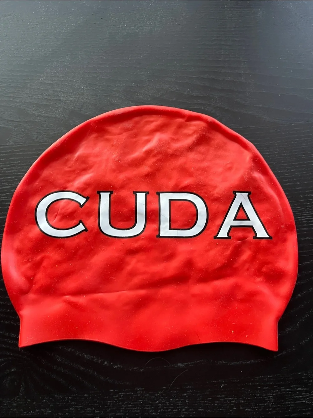 Front Range CUDA Red Latex Swim Cap One Size Swimming